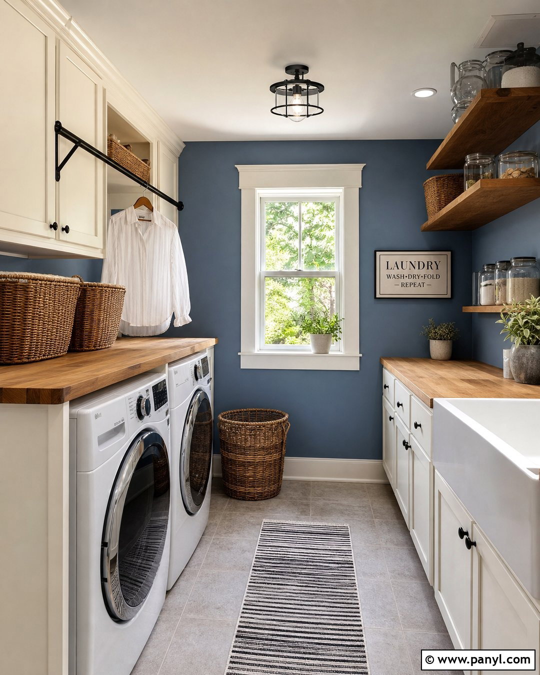 Laundry Room With Blue Walls - 35 room with blue walls