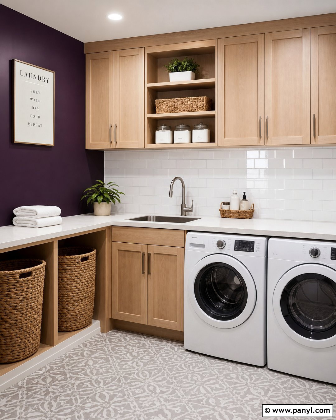 Laundry Room With Dark Purple Walls - 35 Dark Purple Walls