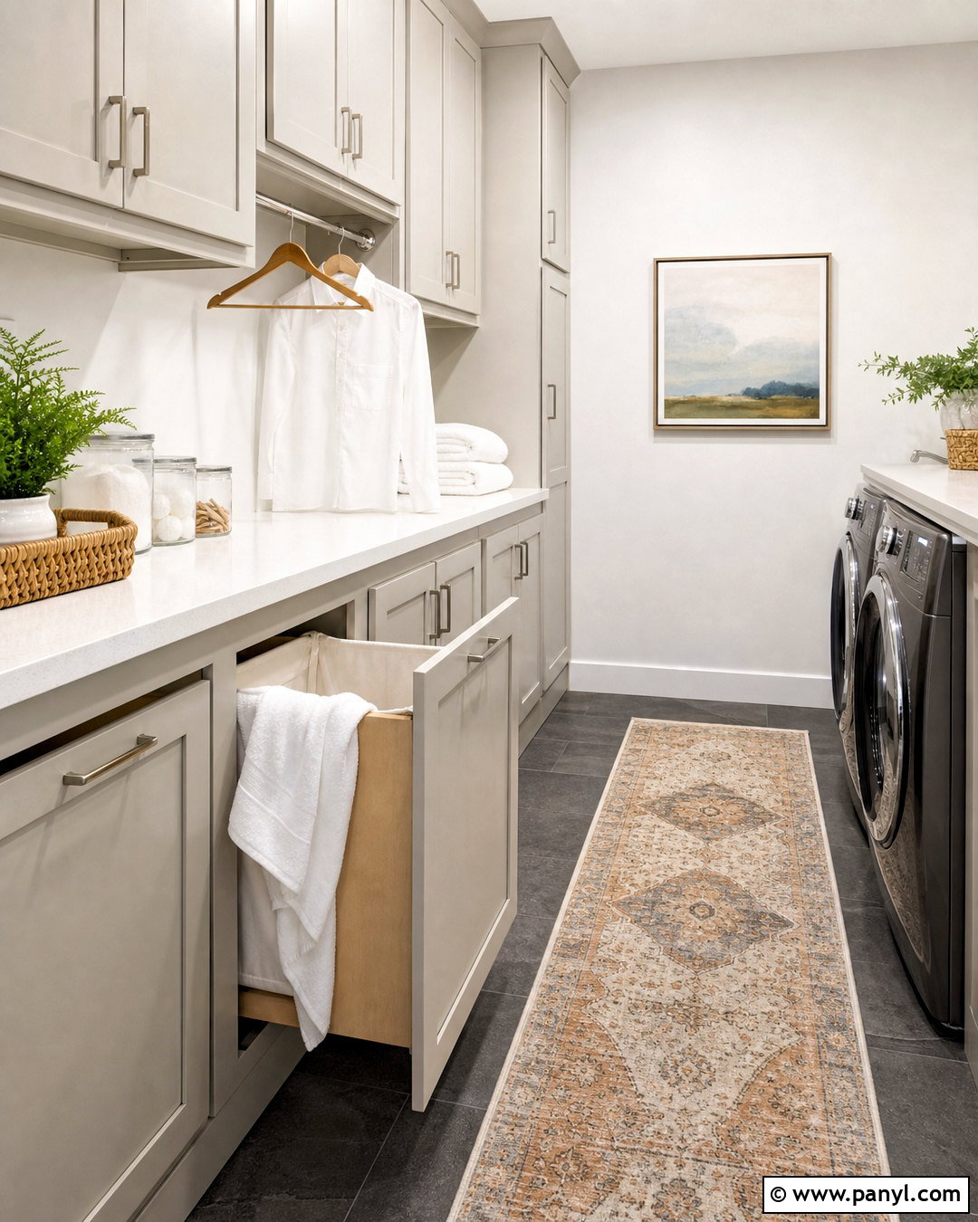 Laundry Room With Hidden Hampers - 20 laundry room ideas