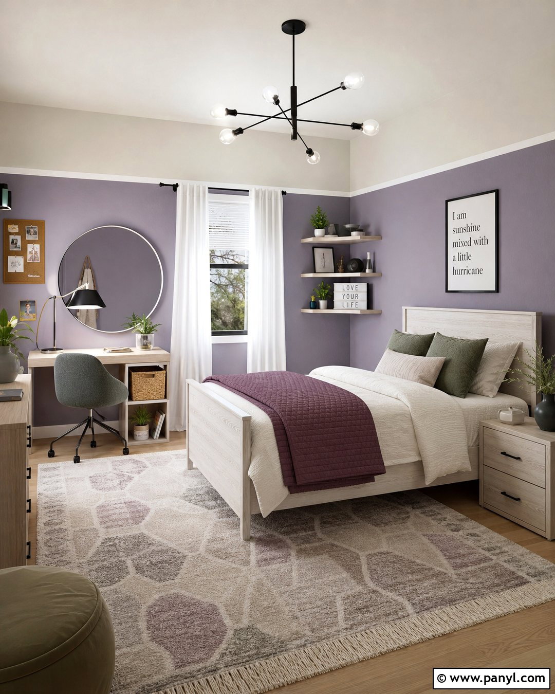 Lavender 34 Painted Teen Bedroom - 25 34 Painted Wall ideas