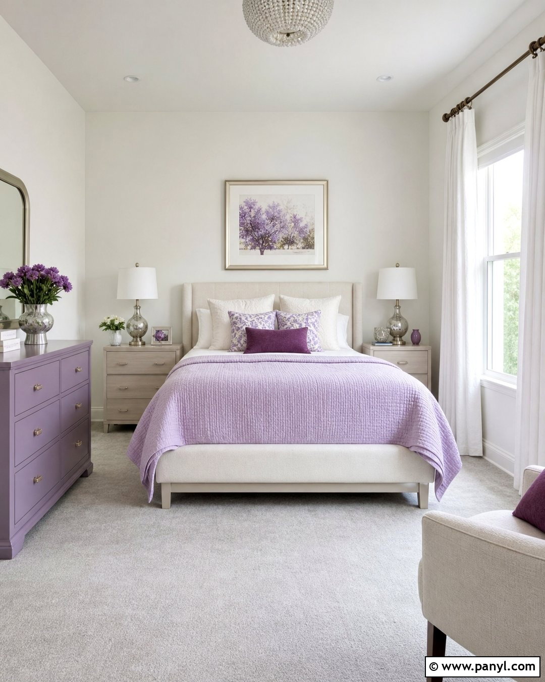 Lavender Accent Color - 20 Best Accent Color For White Walls