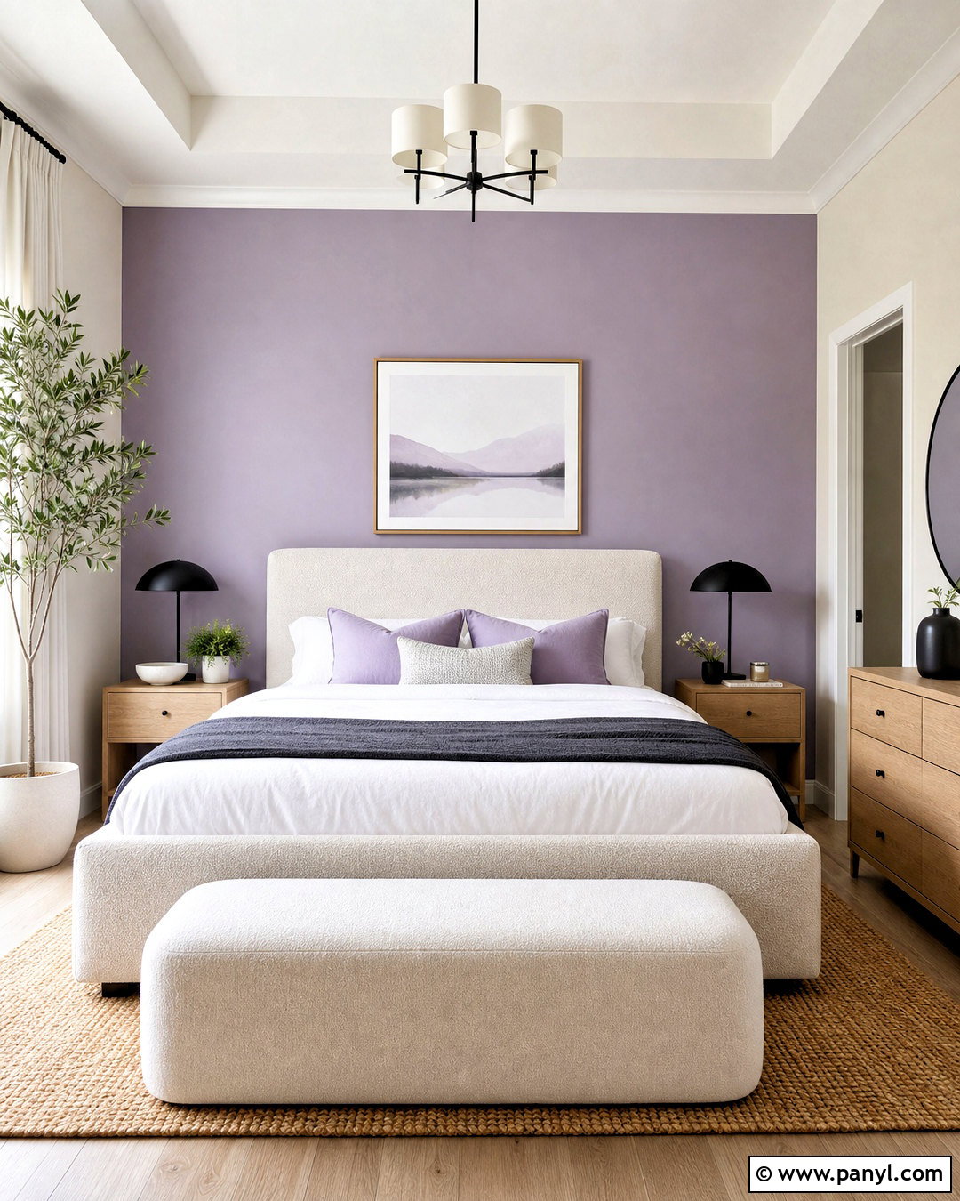 Lavender Accent Wall Bedroom - 20 lavender interior ideas