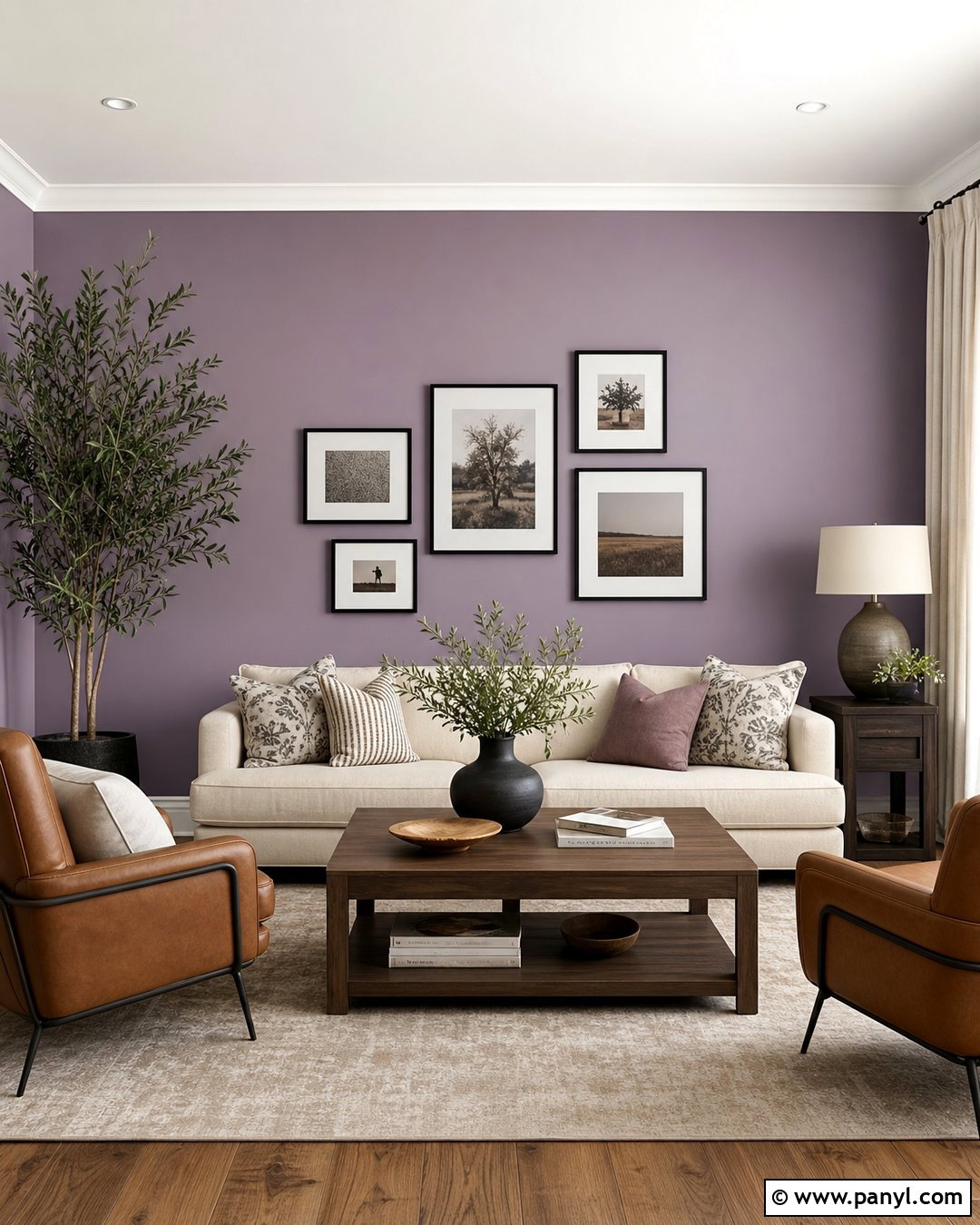 Lavender Accent Wall Living Room - 30 Lavender Accent Wall Ideas