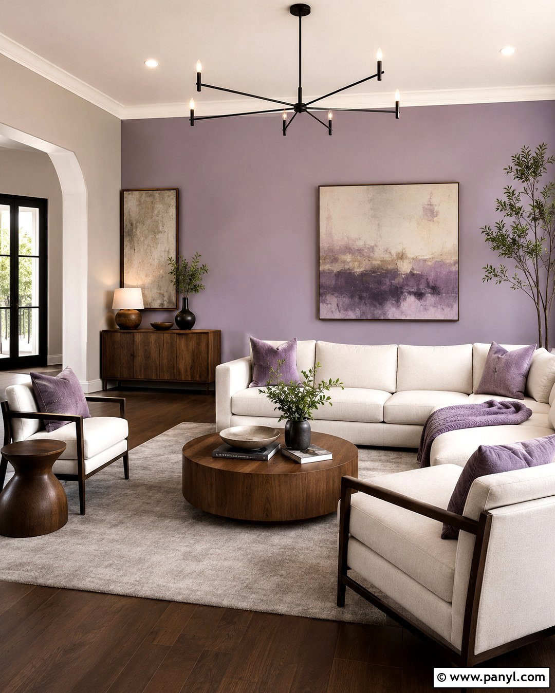 Lavender Accent Wall With Grey Walls - 20 lavender and grey walls