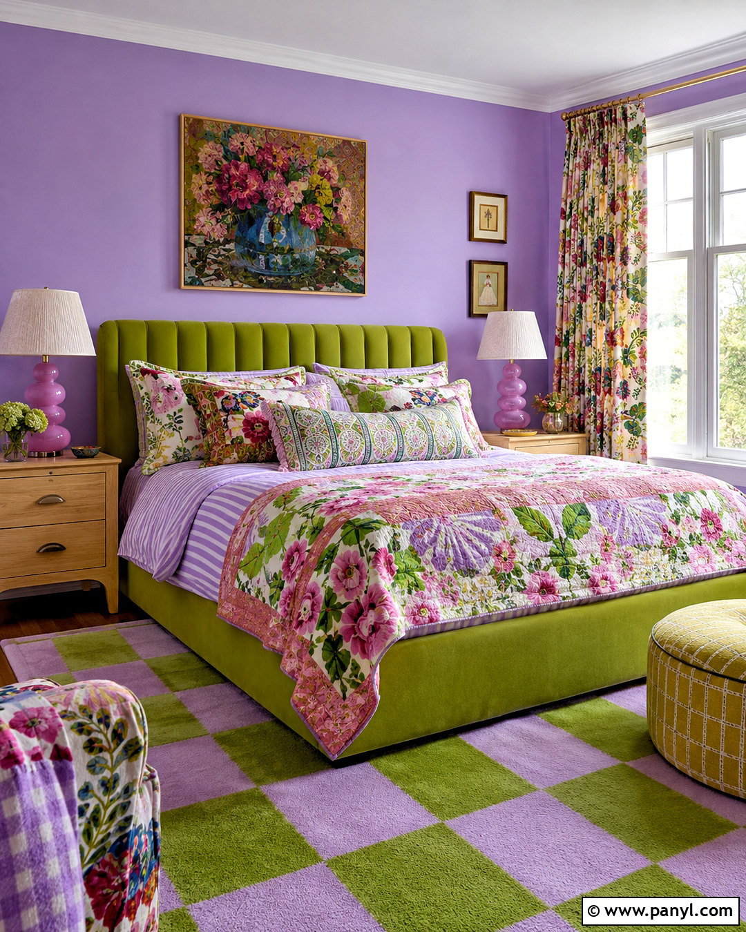 Lavender And Apple Green Maximalist Color Palette - 20 maximalist color palette ideas