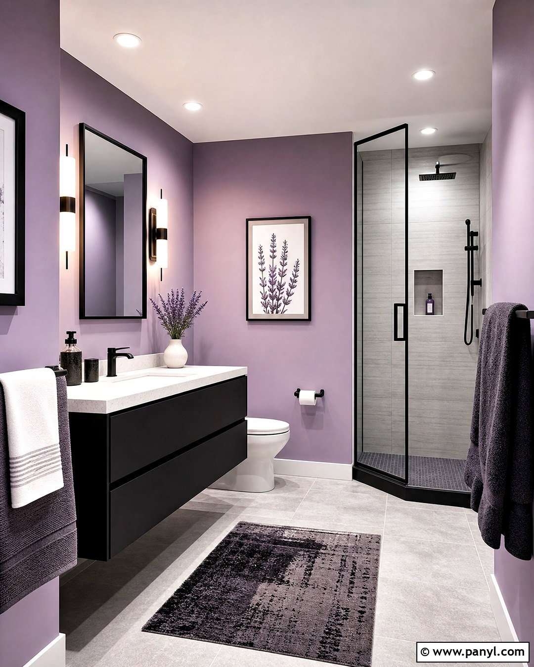 Lavender And Black Bathroom - 20 lavender bathroom ideas