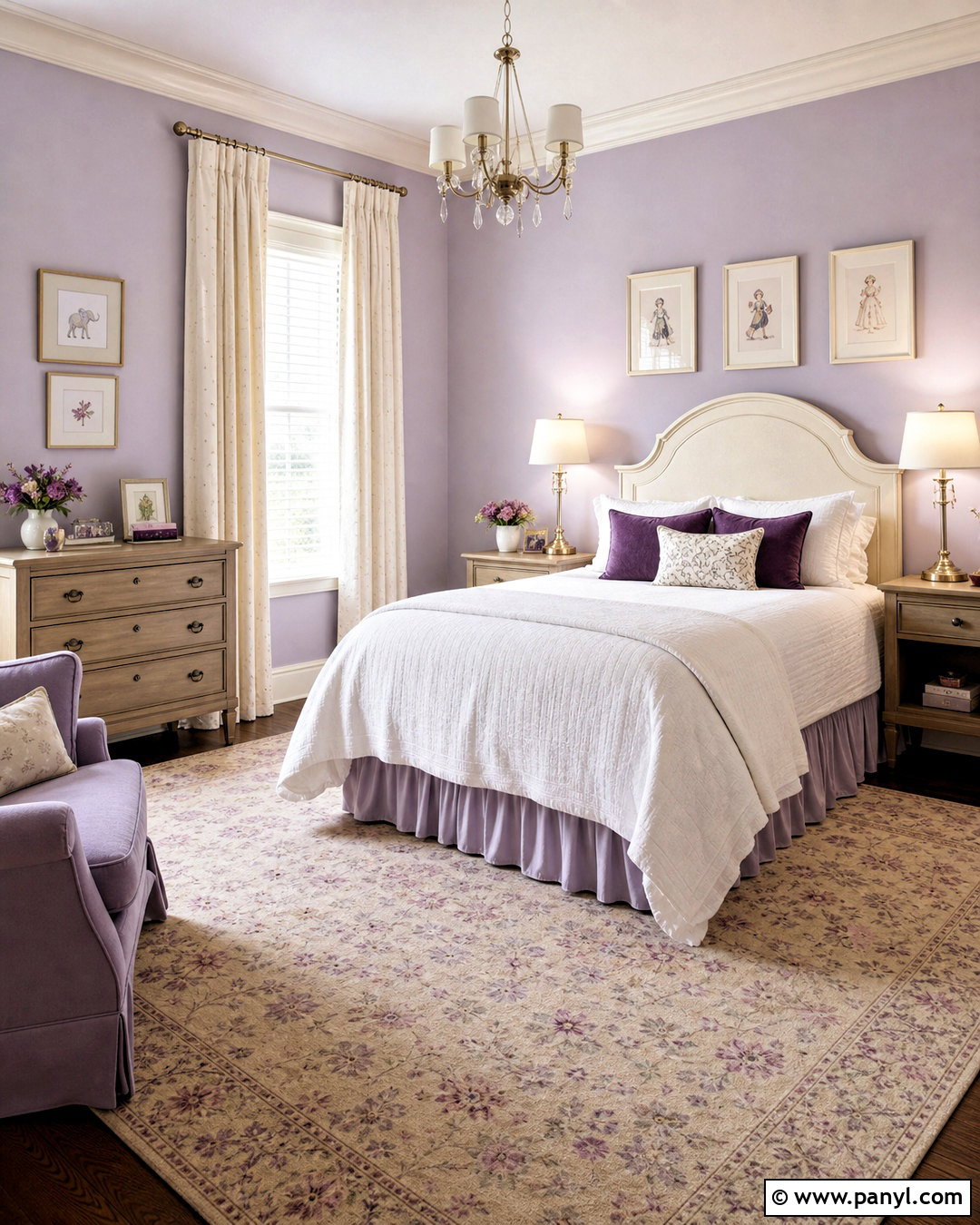 Lavender And Cream Girls Bedroom - 20 girls bedroom color ideas