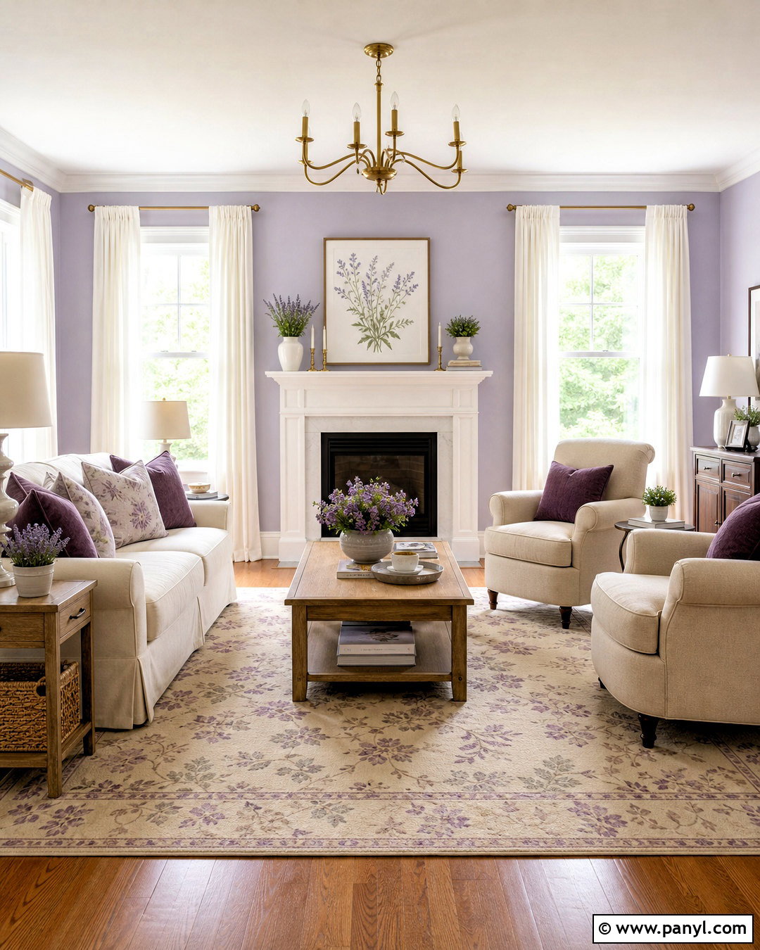 Lavender And Cream Living Room - 20 violet living room ideas