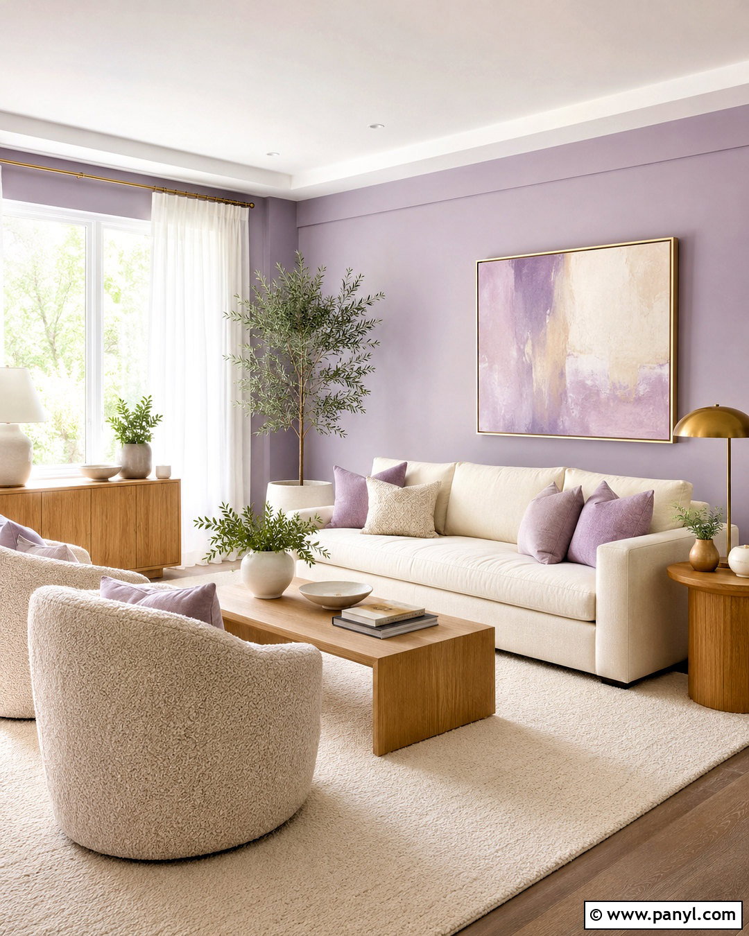 Lavender And Cream Living Room - 20 purple interior design living room ideas