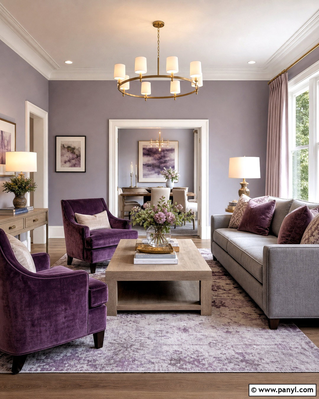 Lavender And Gray Drawing Room Colour - 20 drawing room colour ideas