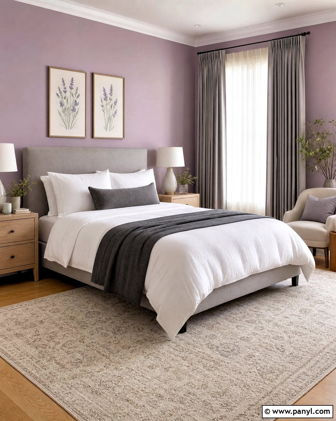 Lavender And Gray Guest Bedroom Color Scheme - 20 home colour design ideas