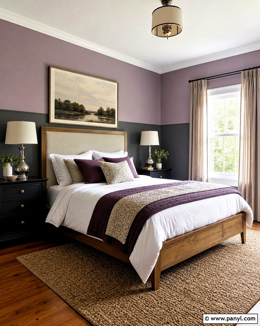 Lavender And Gray Guest Room Walls - 20 two color wall ideas
