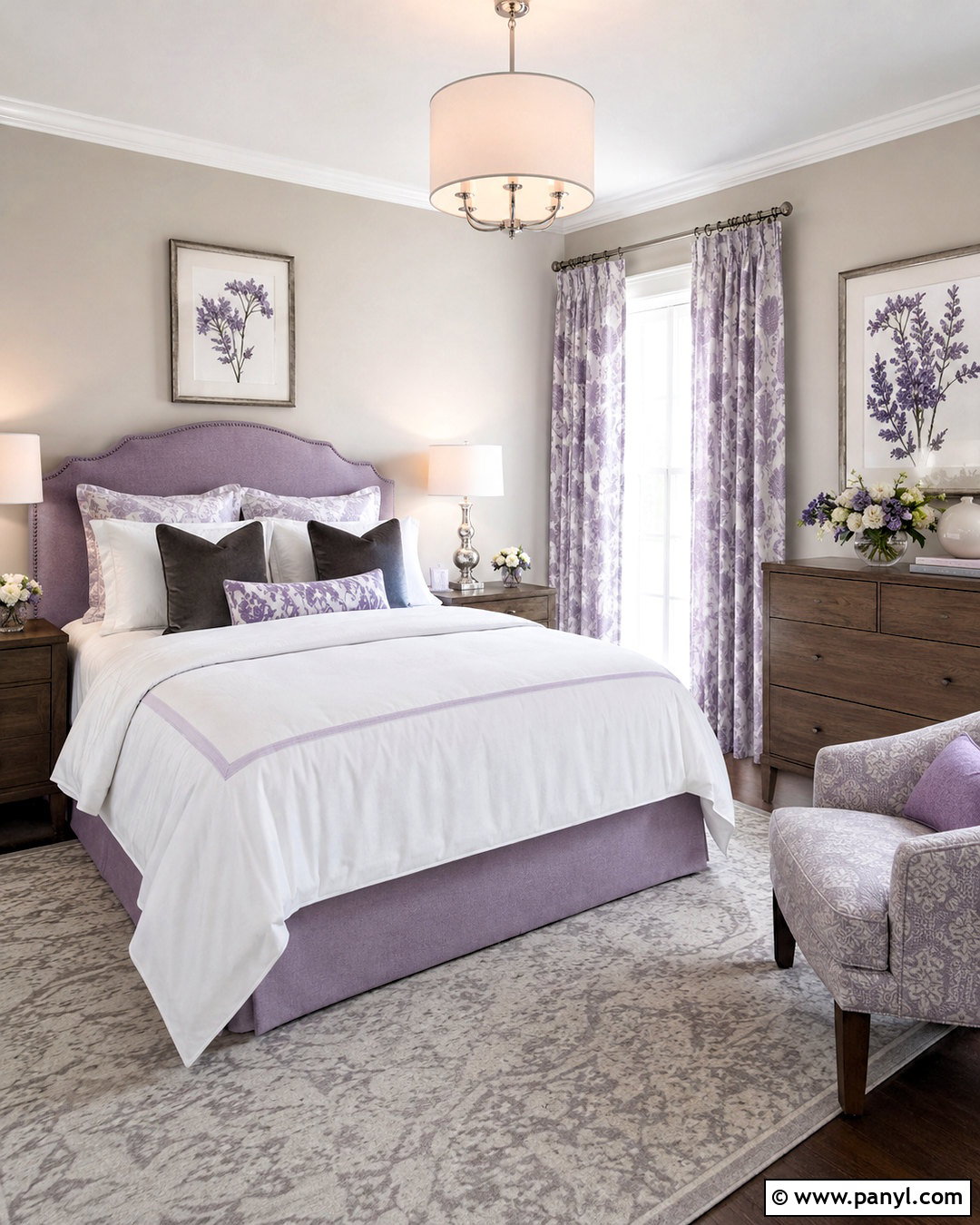 Lavender And Gray Guest Room - 20 colors that compliment gray ideas