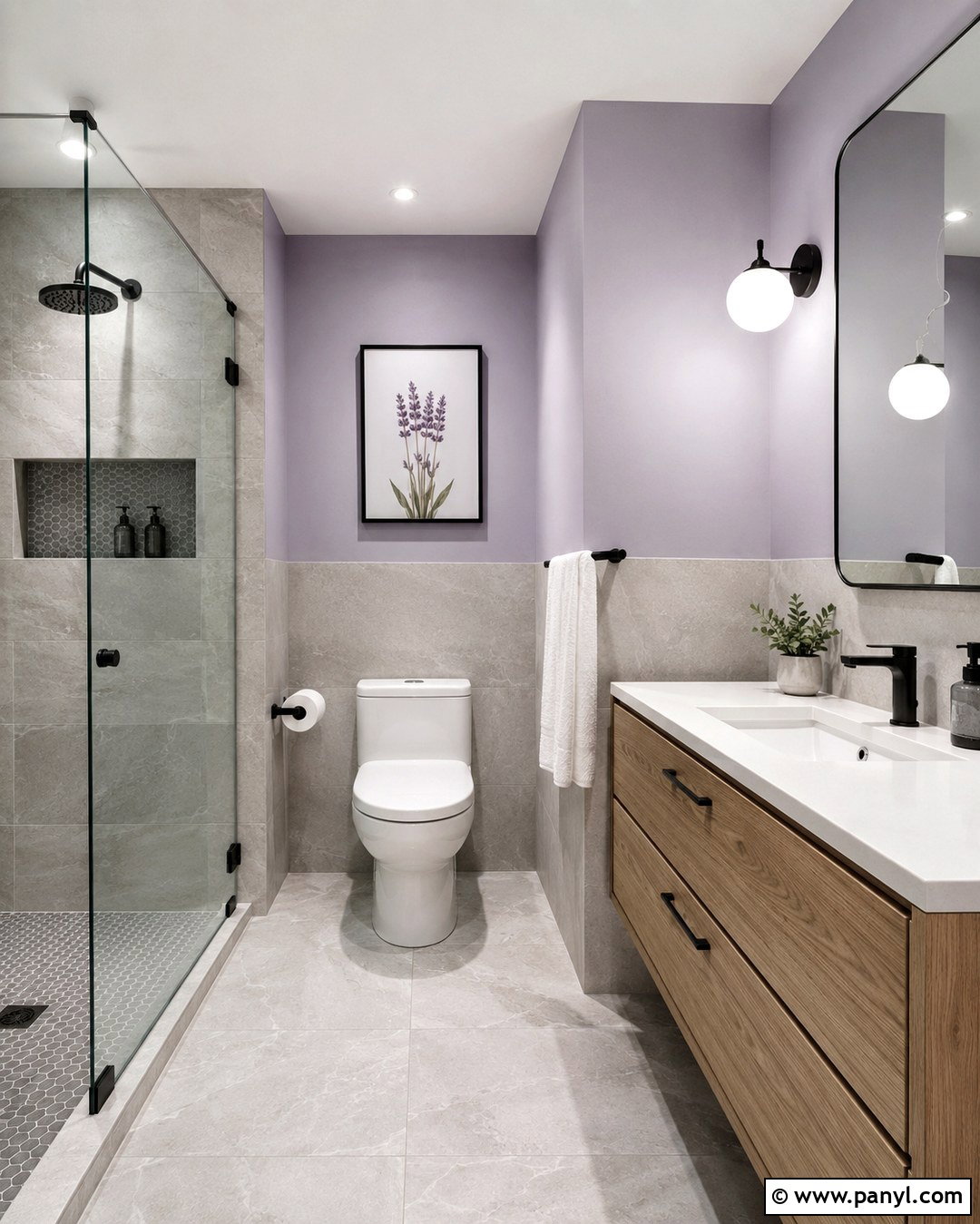 Lavender And Grey Bathroom Walls - 20 lavender and grey walls