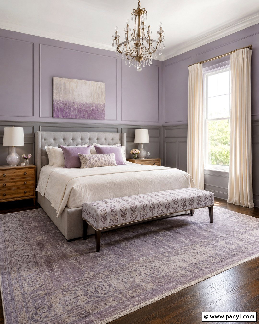 Lavender And Grey Paneled Walls - 20 lavender and grey walls