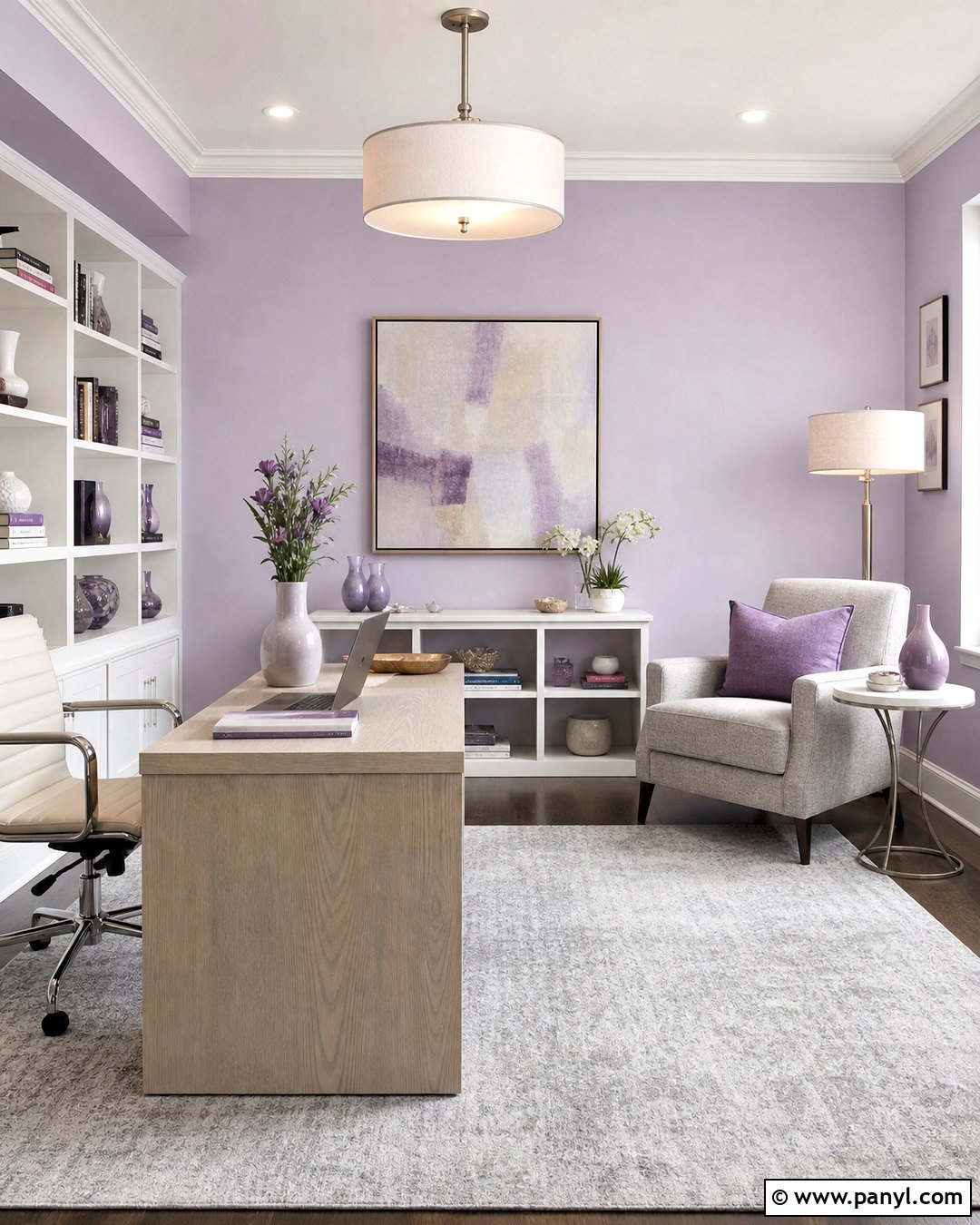 Lavender And Light Gray Room - 20 aesthetic room colour ideas