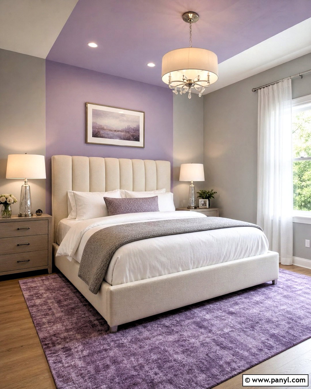 Lavender And Light Gray Two Color Walls - 20 two color wall ideas paint ideas