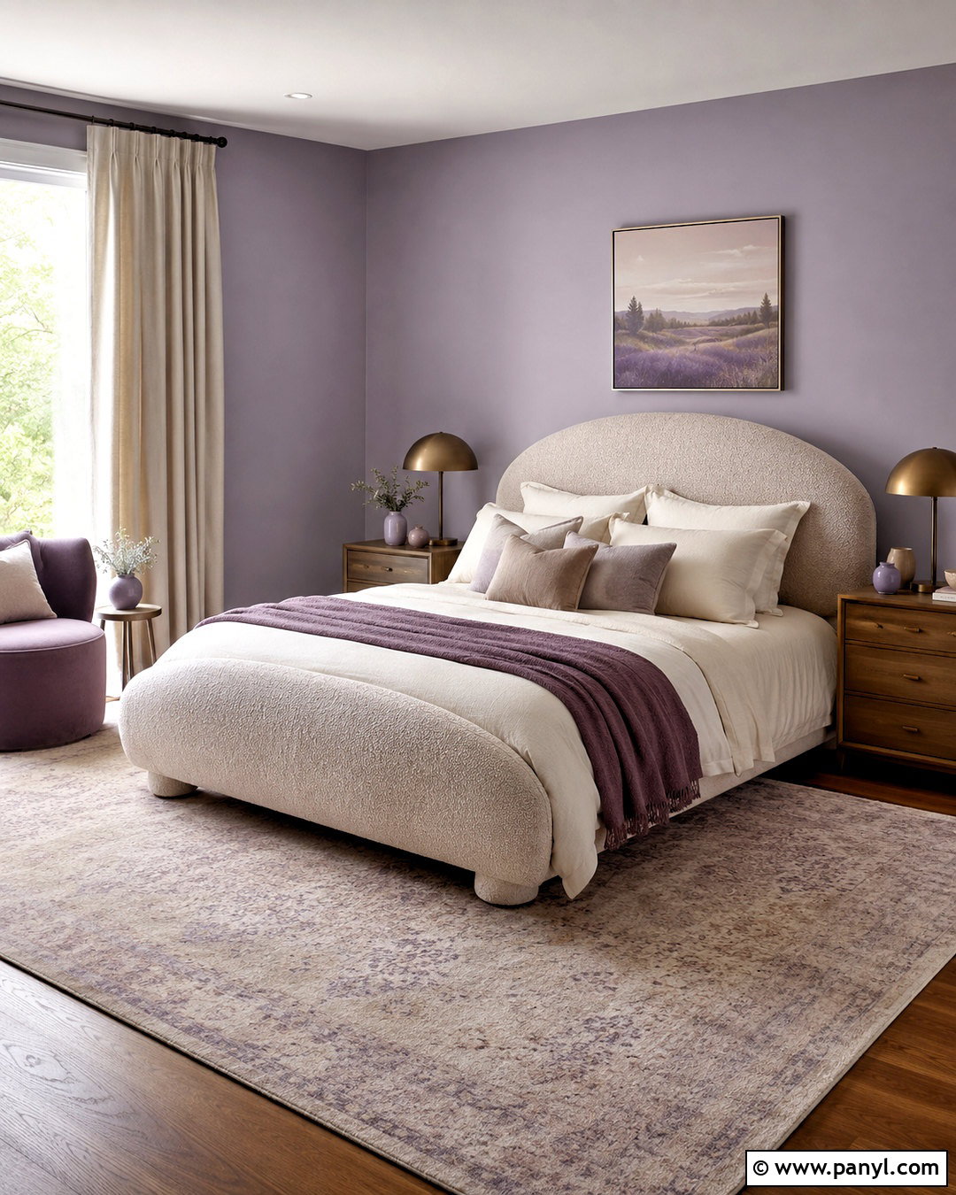 Lavender And Mushroom Bedroom Palette - 20 cozy bedroom color palette ideas