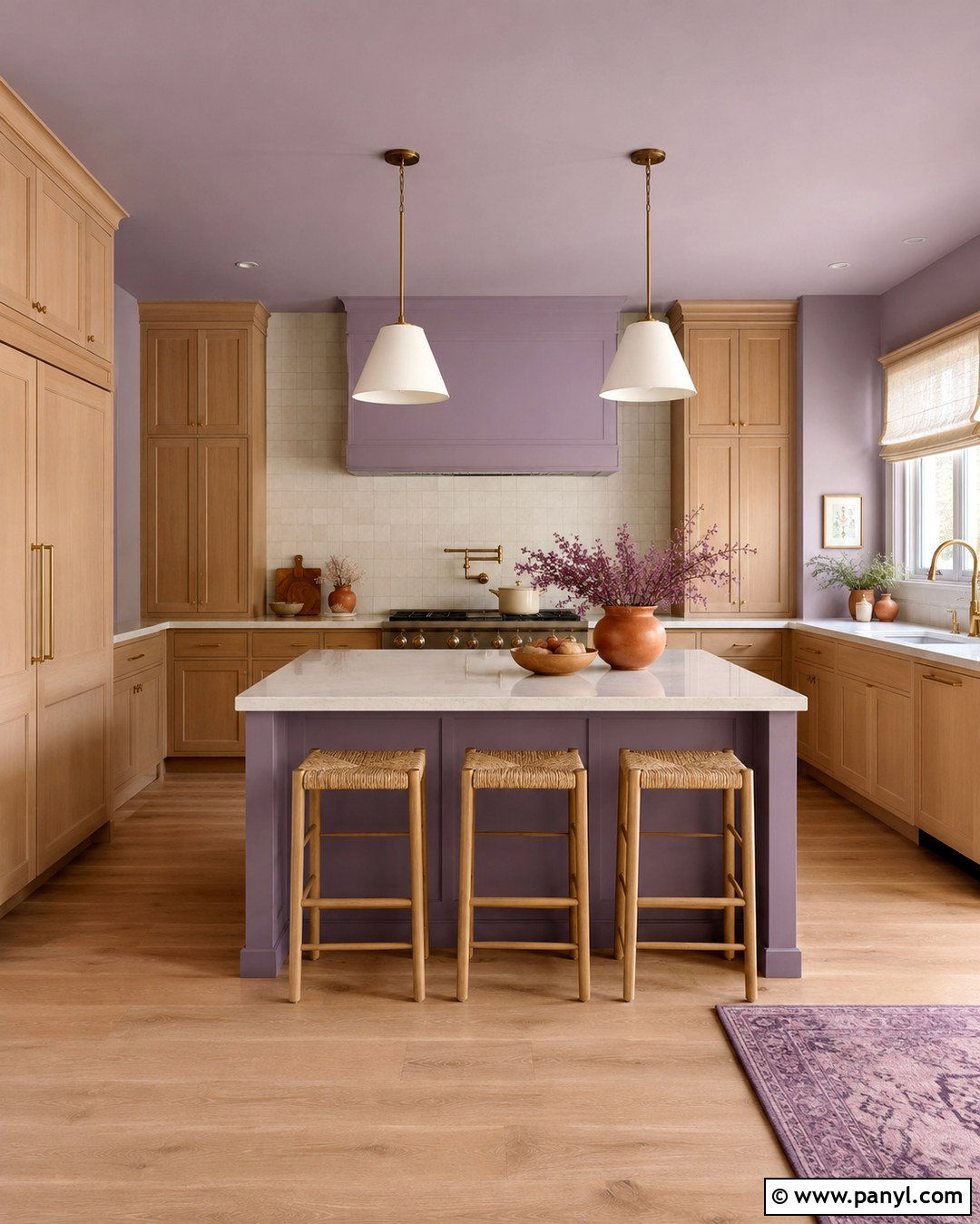 Lavender And Natural Oak Kitchen - 20 Farrow And Ball Lavender Ideas