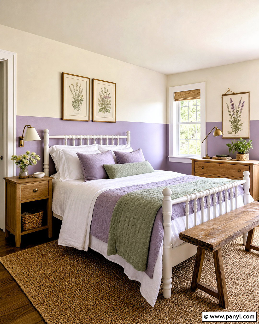 Lavender And Off White Two Tone Wall - 20 two tone wall paint ideas