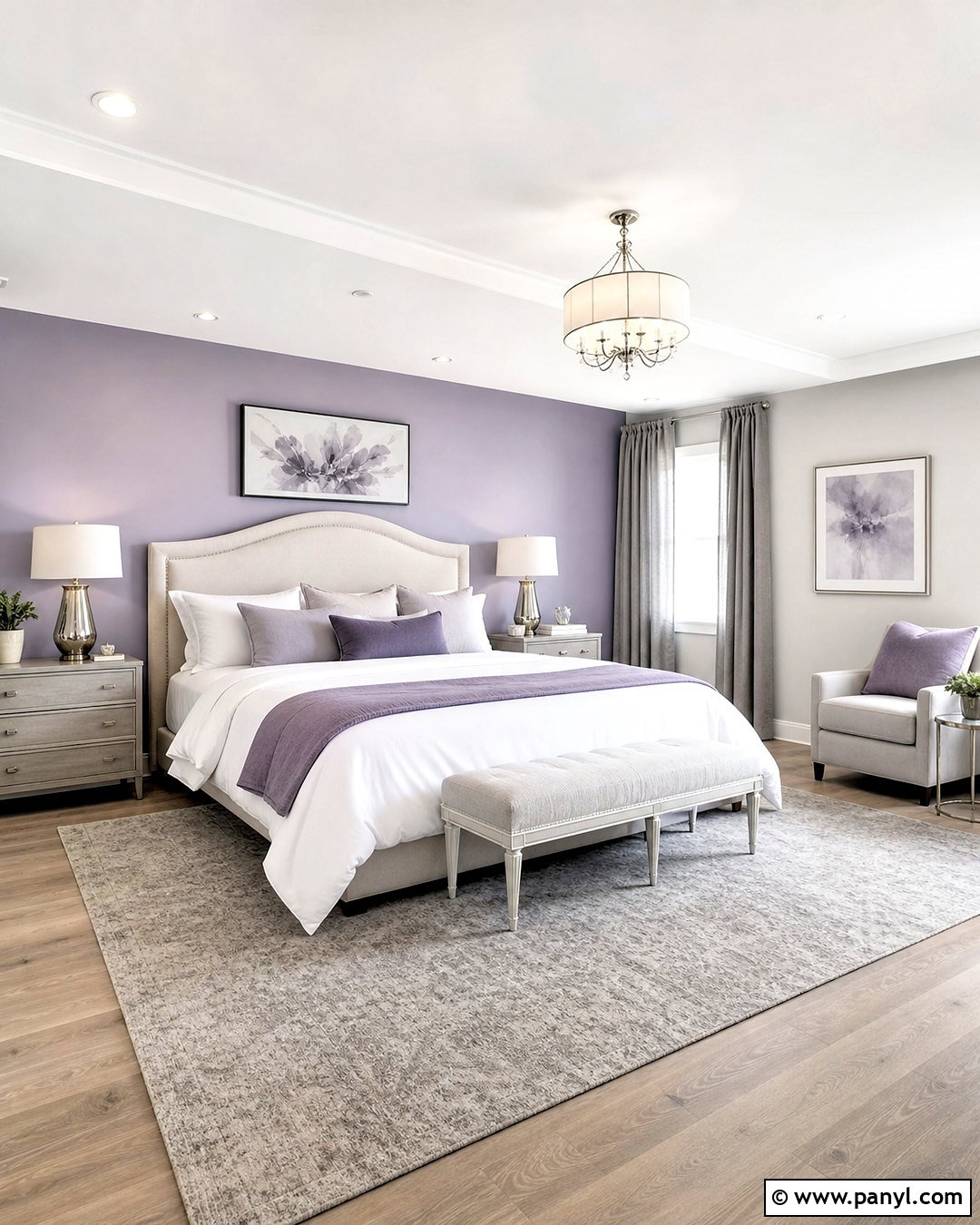 Lavender And Pale Gray Bedroom Walls - 20 two colour combination for bedroom walls