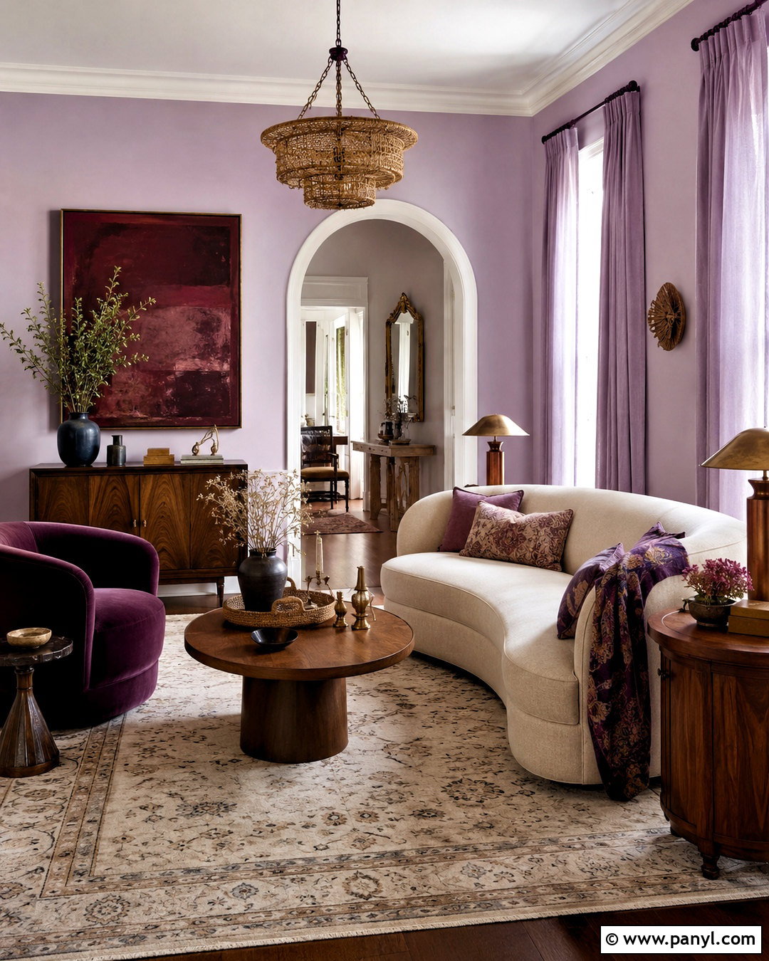 Lavender And Plum Living Room - 20 living room color combination ideas