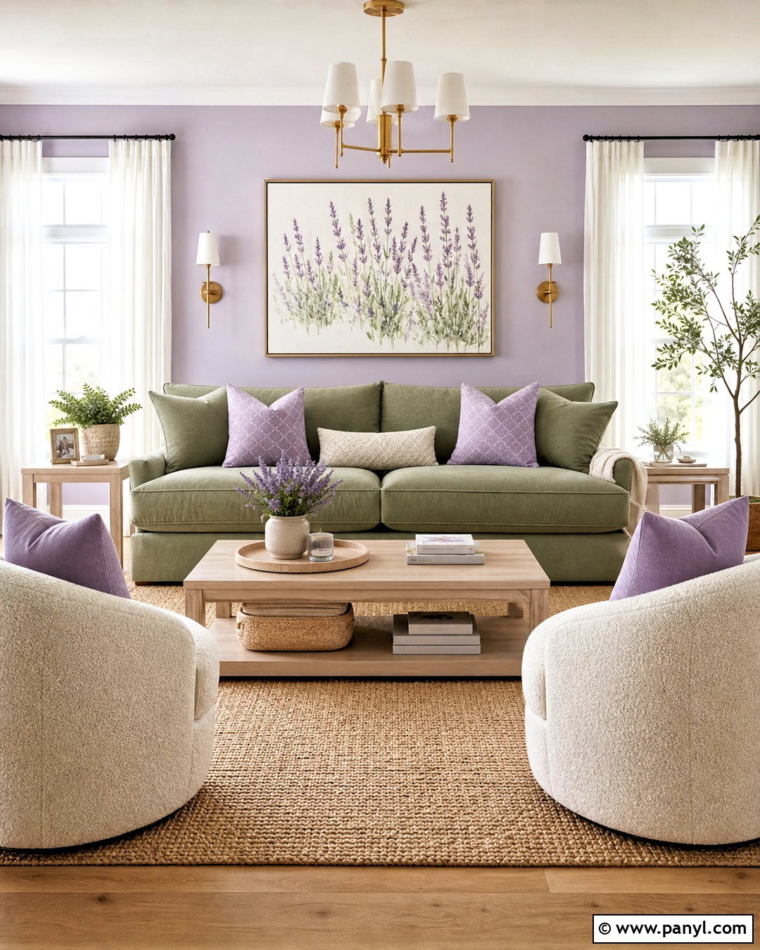 Lavender And Sage Green Living Room - 20 purple and green living room ideas