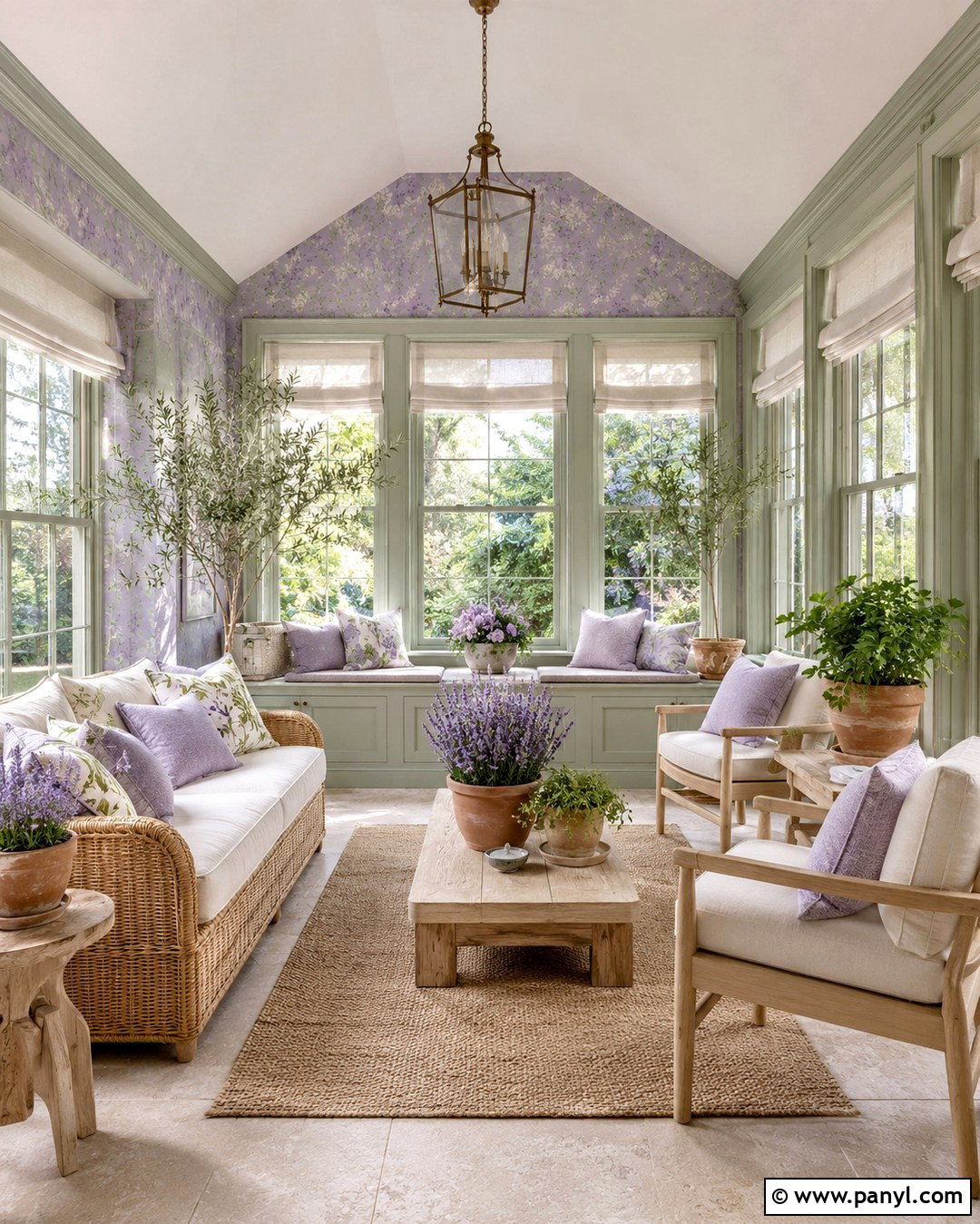 Lavender And Sage Green Sunroom - 20 Farrow And Ball Lavender Ideas
