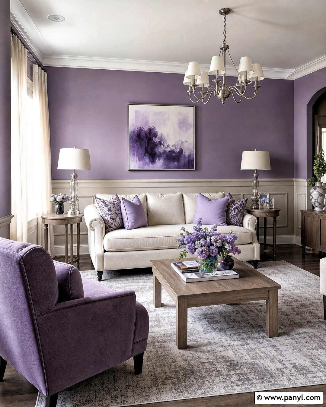 Lavender And Soft Gray Living Room Walls - 20 2 tone living room walls paint colors