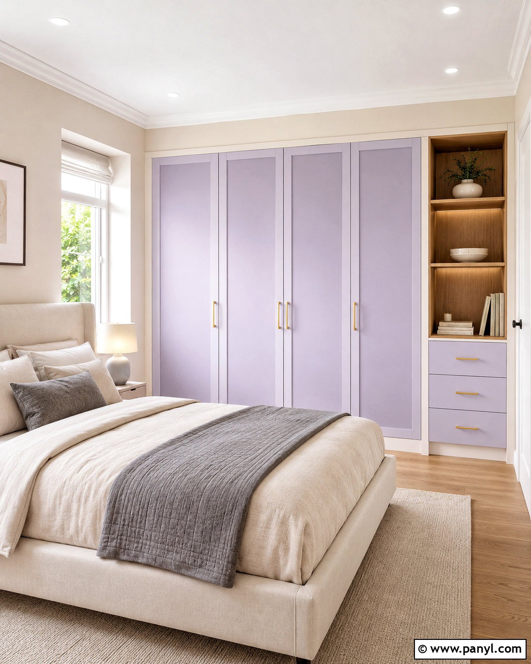 Lavender And Soft White Wardrobe - 20 colour coordinated wardrobe ideas