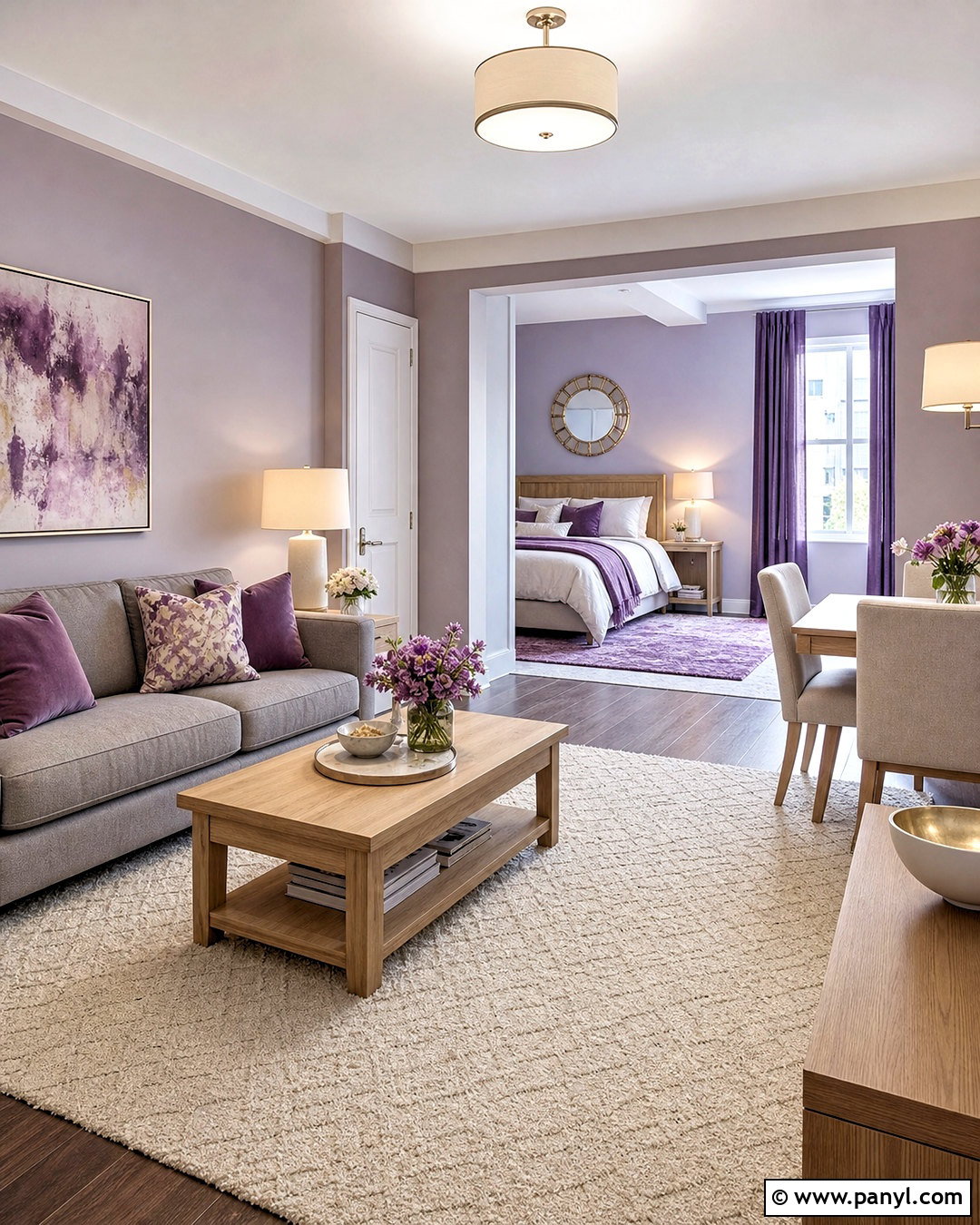 Lavender And Warm Gray Apartment Color Palette - 20 apartment color palette ideas