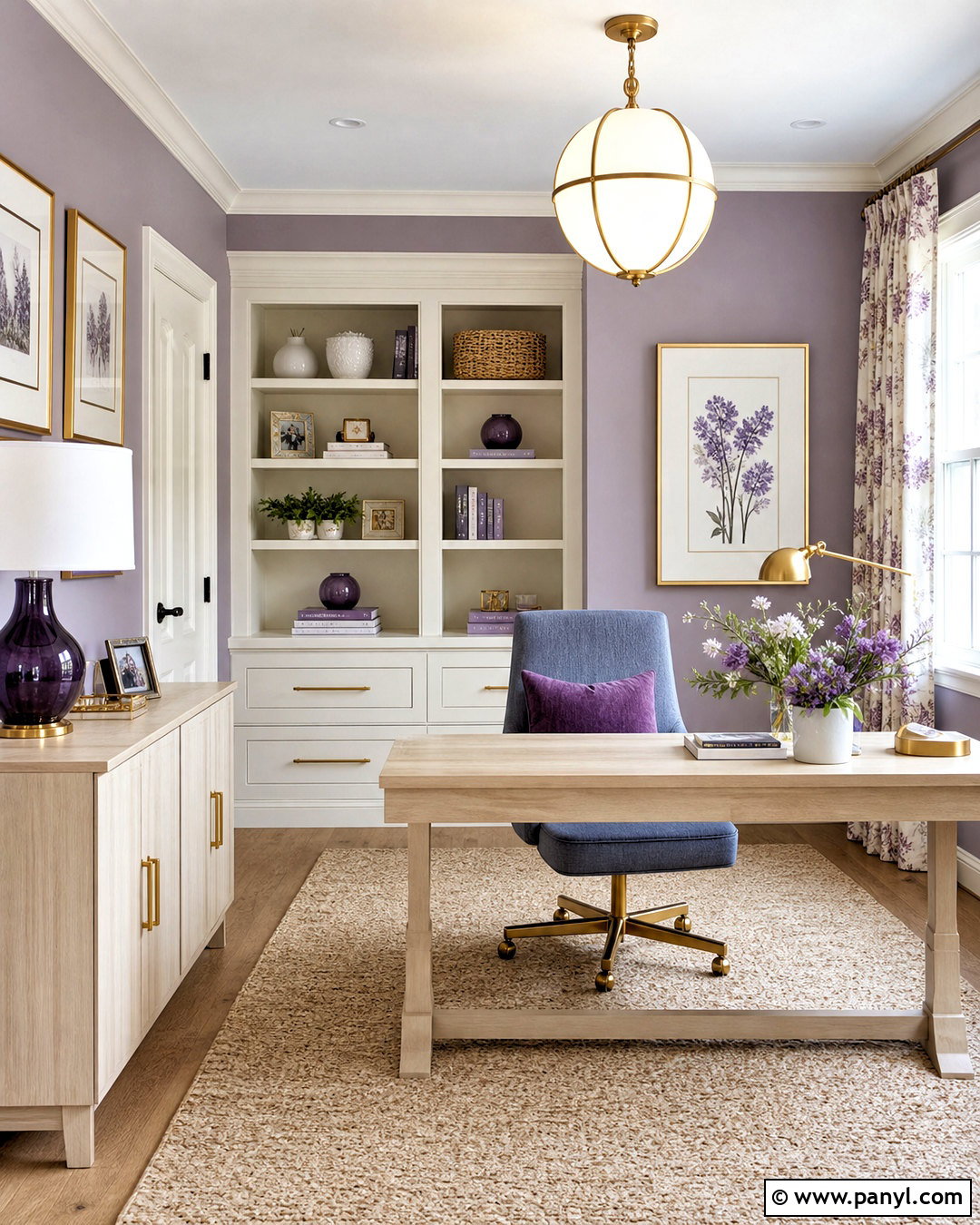 Lavender And Warm White Room - 20 room color combination ideas