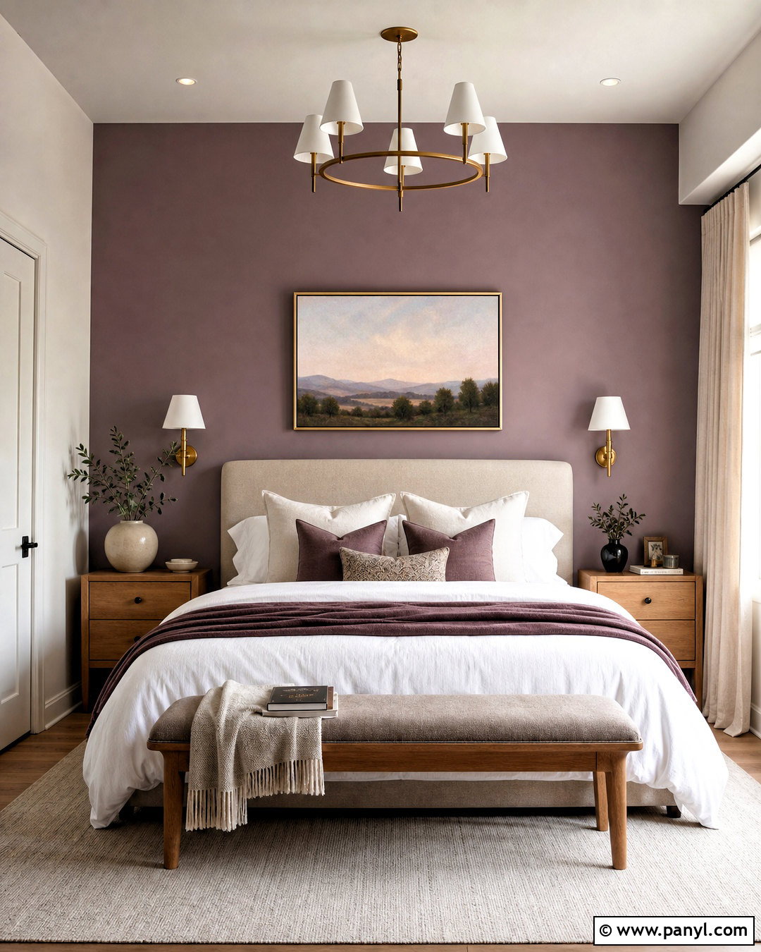 Lavender And Warm White Wall Combination - 20 wall painting colour combination ideas