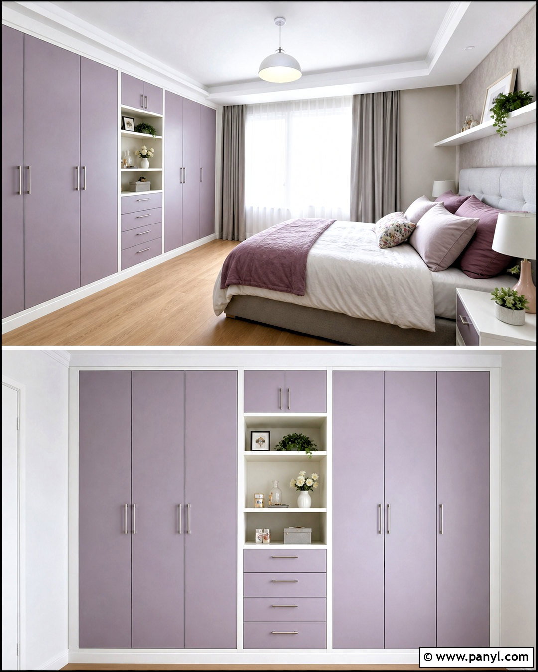 Lavender And White Bedroom Cupboards - 20 bedroom cupboards colour combination ideas