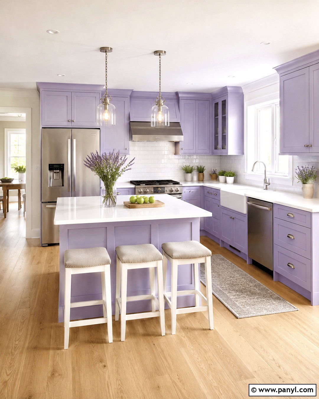 Lavender And White Kitchen - 20 purple kitchen designs