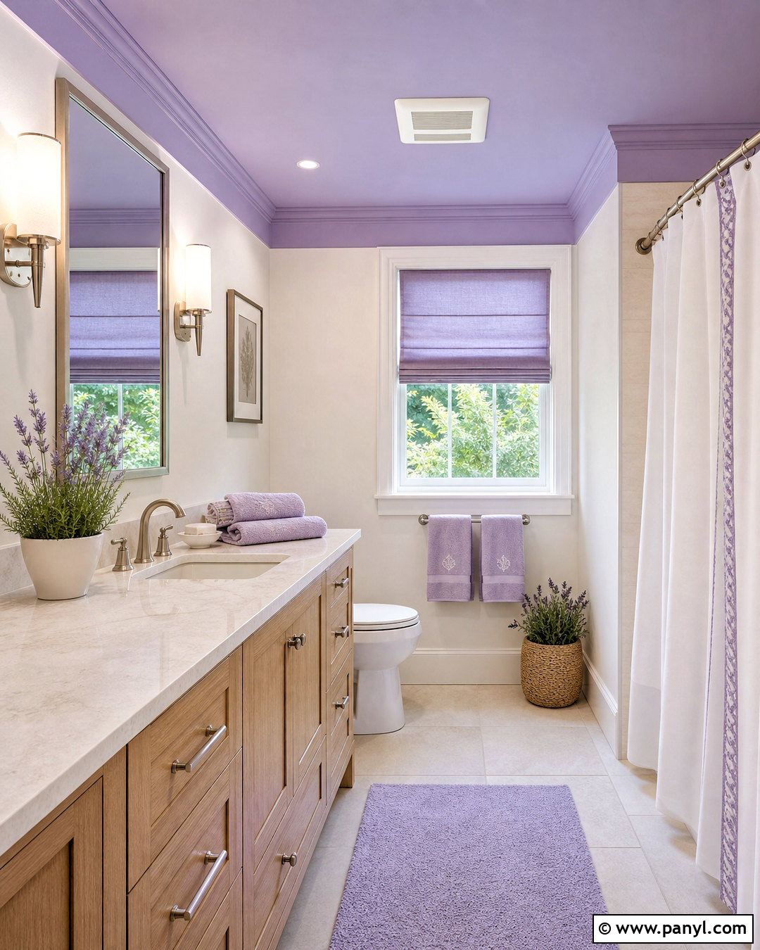 Lavender Bathroom Ceiling - 20 lavender bathroom ideas