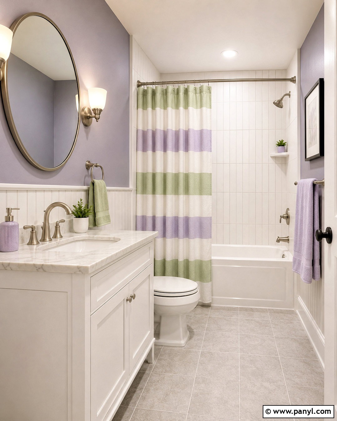 Lavender Bathroom Wall - 20 colourful walls