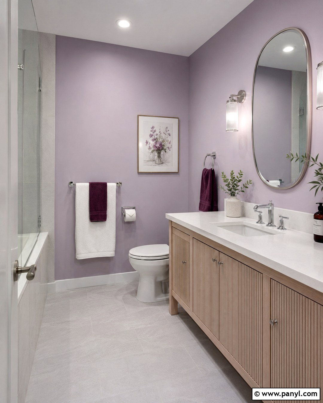 Lavender Bathroom Walls - 20 Fun Bathroom Wall Colors