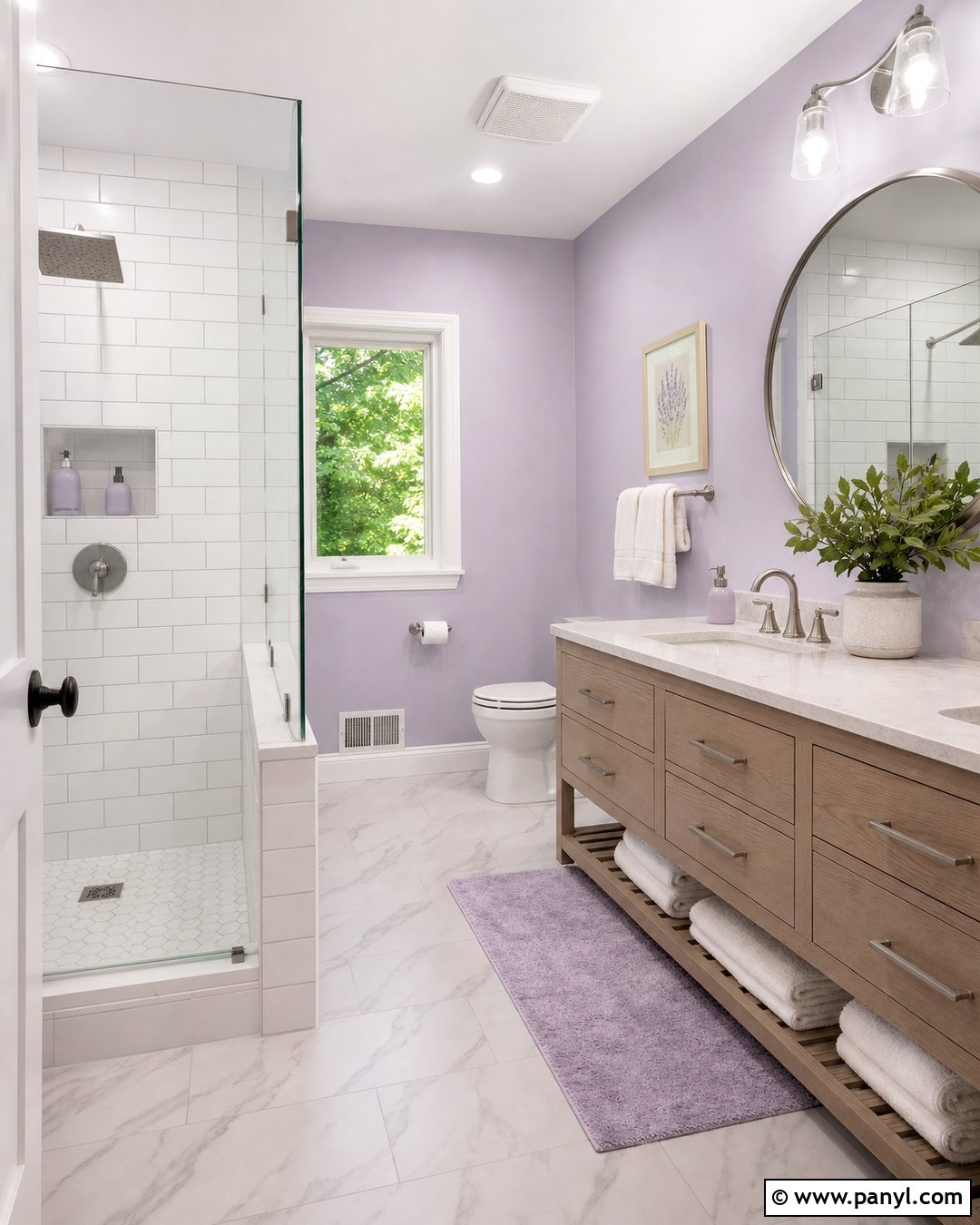 Lavender Bathroom Walls - 35 Lavender Wall Paint Ideas