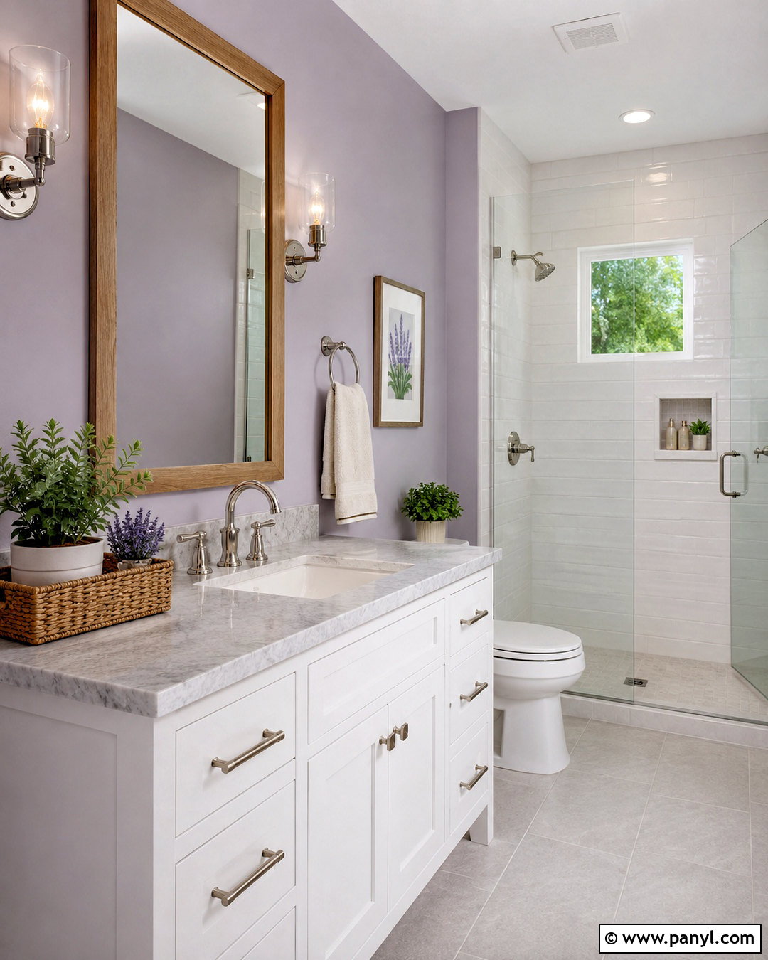 Lavender Bathroom Walls - 40 bathroom wall color ideas