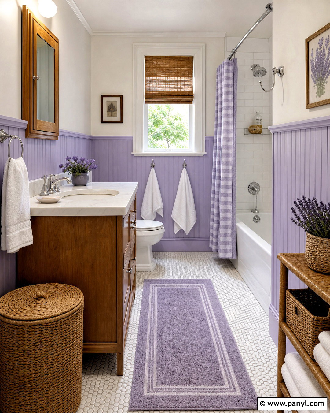 Lavender Beadboard Bathroom - 20 lavender bathroom ideas