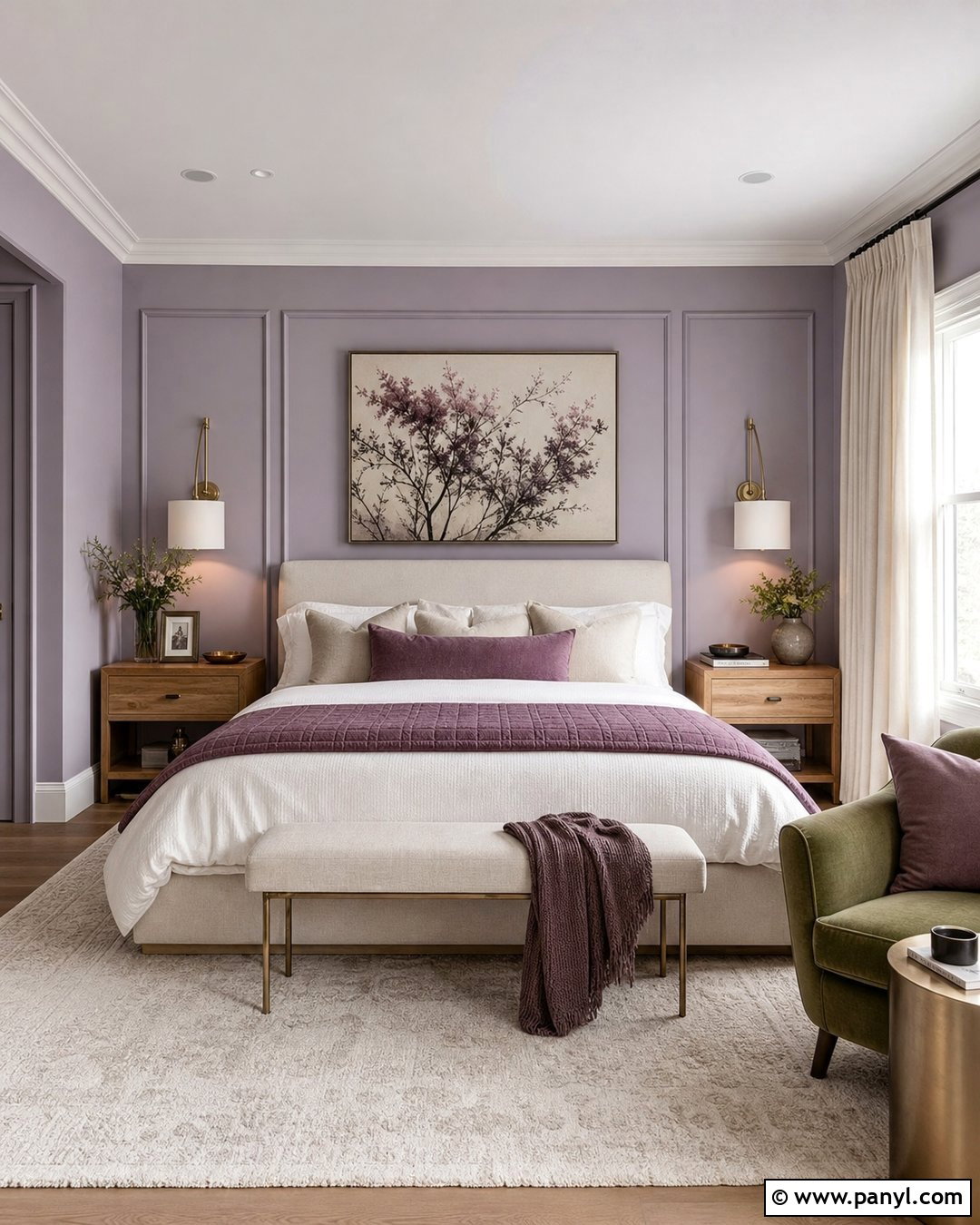 Lavender Bedroom Walls - 50 home wall colour ideas