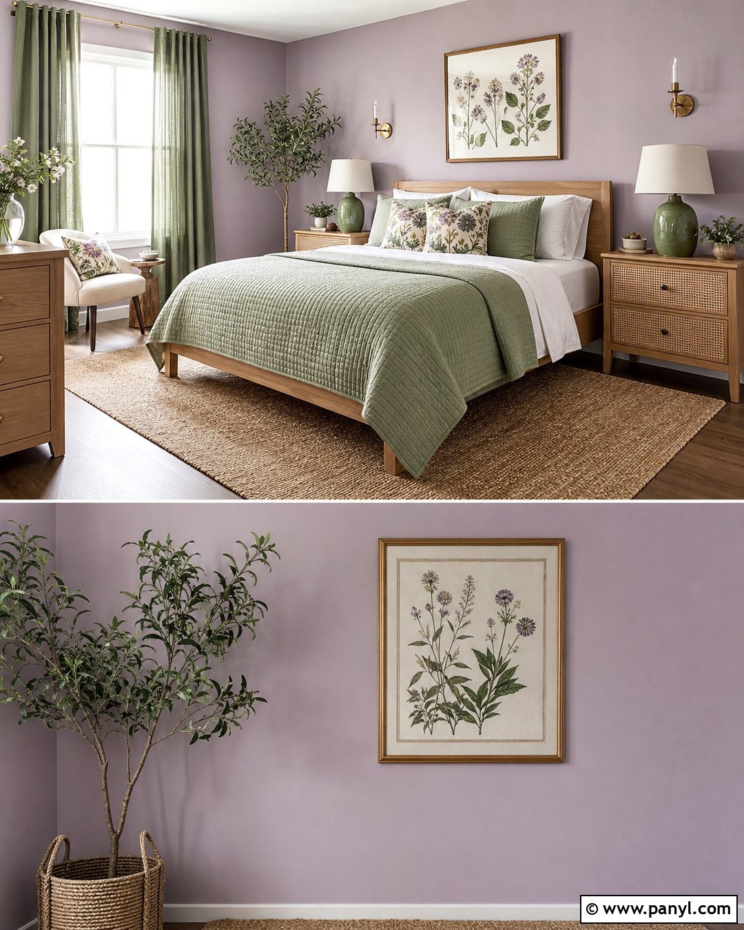 Lavender Bedroom With Sage Green - 35 lavender wall ideas