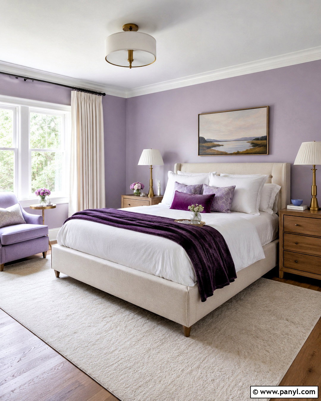 Lavender Bedroom - 20 bright room colors
