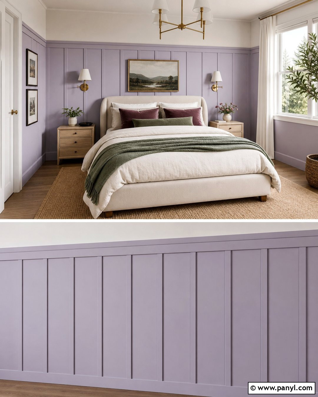 Lavender Board And Batten Wall - 35 lavender wall ideas