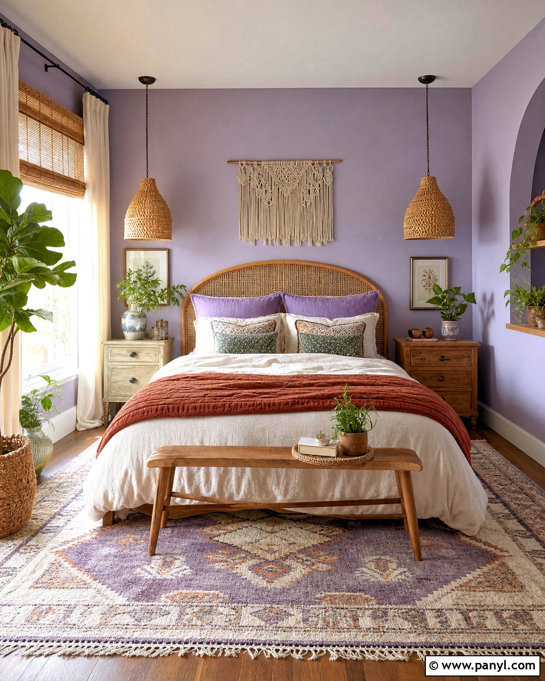 Lavender Boho Bedroom - 20 lavender paint bedroom ideas