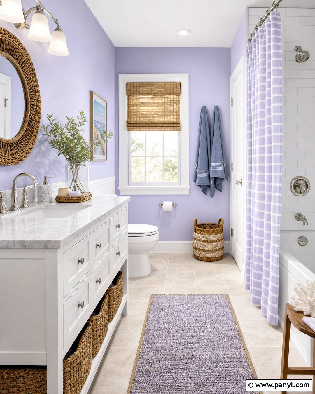 Lavender Coastal Bathroom - 20 lavender bathroom ideas