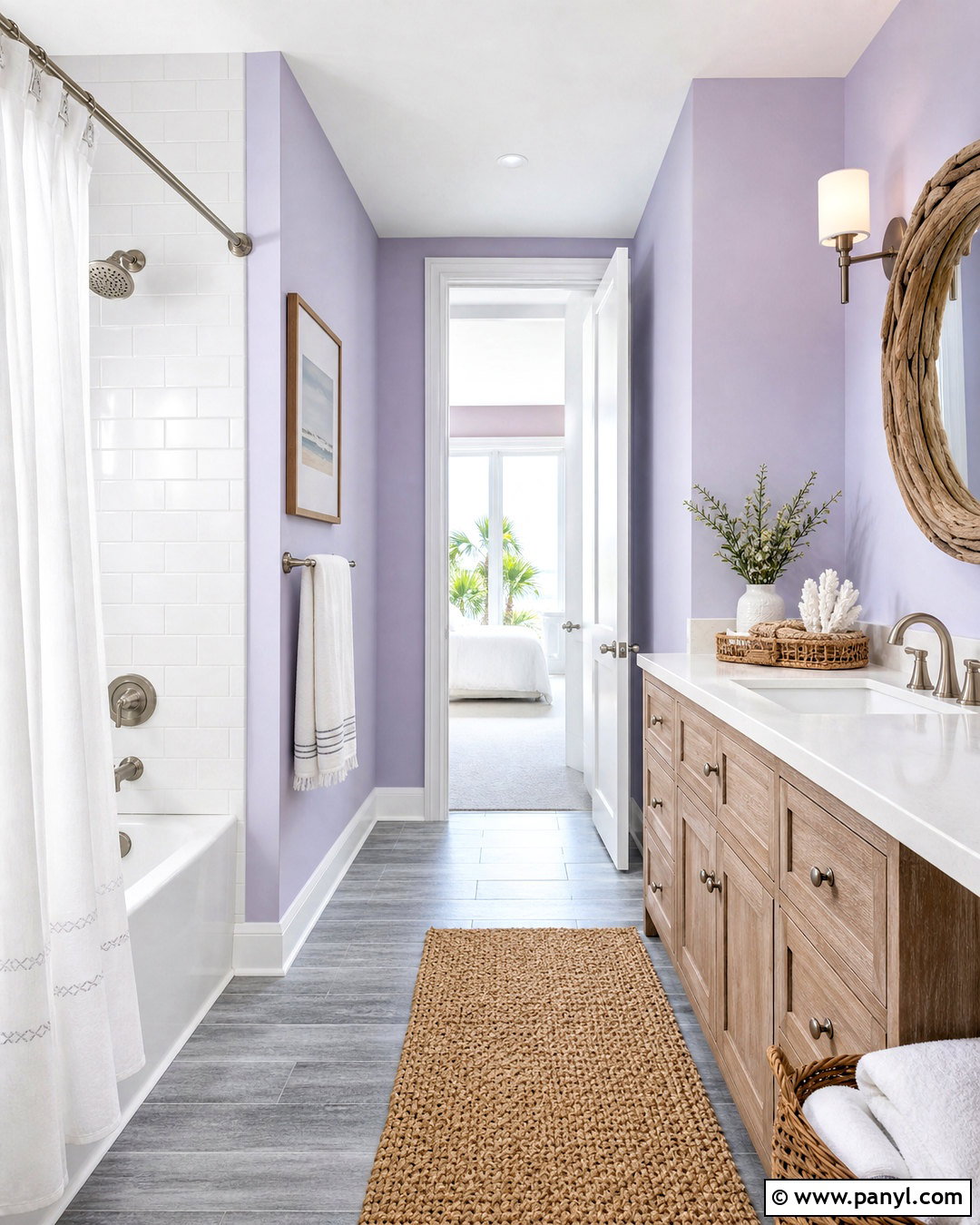 Lavender Coastal Bathroom - 20 lavender bathroom decor ideas
