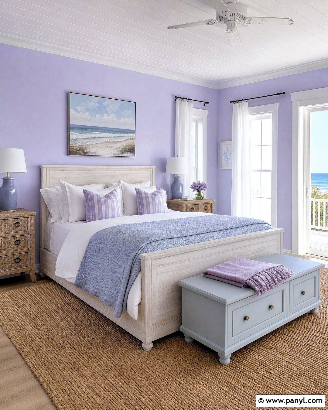 Lavender Coastal Bedroom - 20 lavender interior ideas