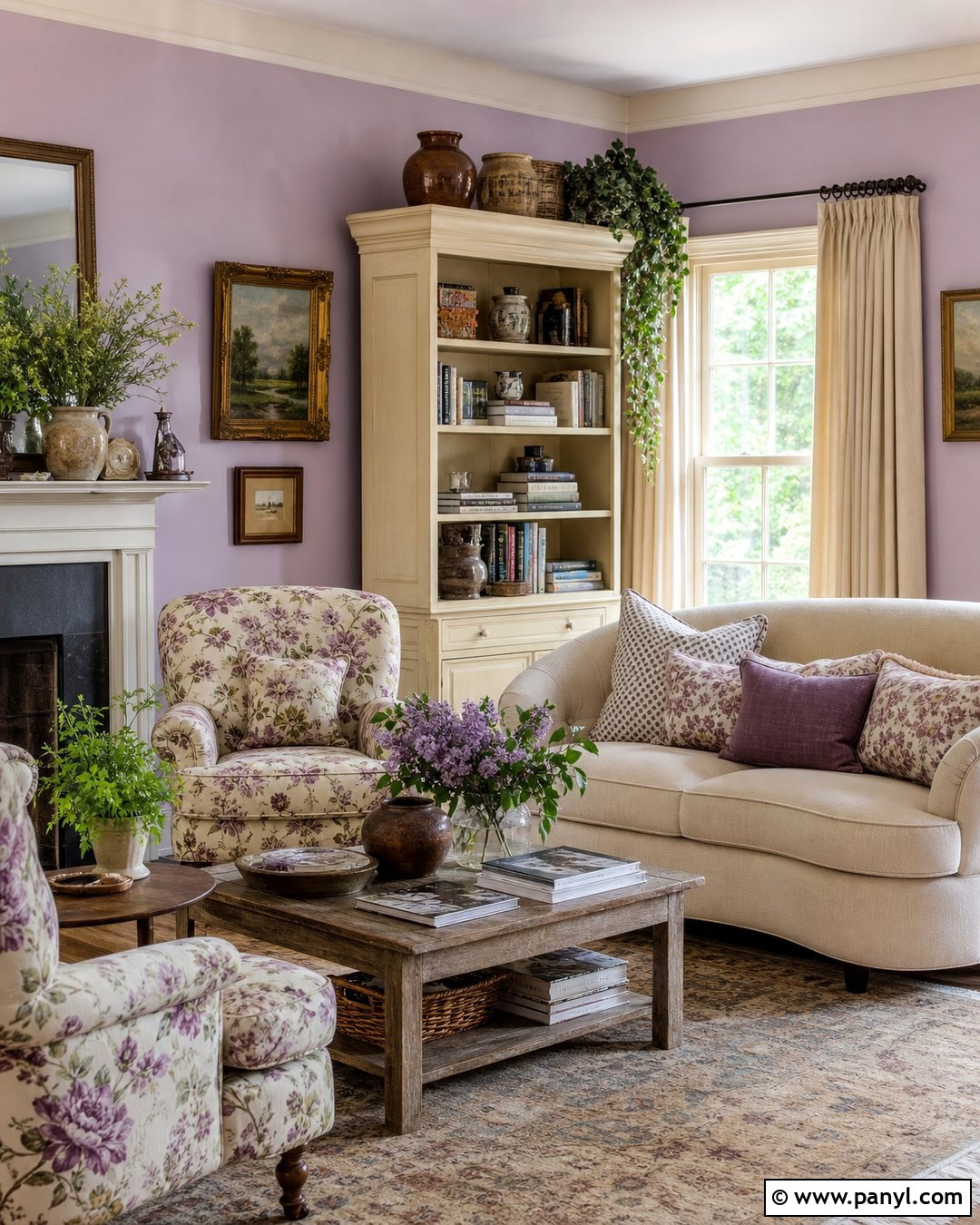 Lavender Cottage Living Room Walls - 35 Lavender Wall Paint Ideas